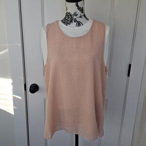 Pleione Sleeveless Double Layer Woven Blouse | L